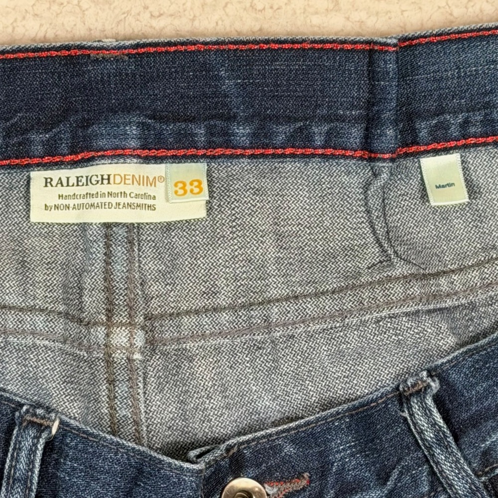 Raleigh Denim Martin Jeans 33 Mens White Oak Cone Denim Selvedge Indigo Slim - Picture 5 of 11
